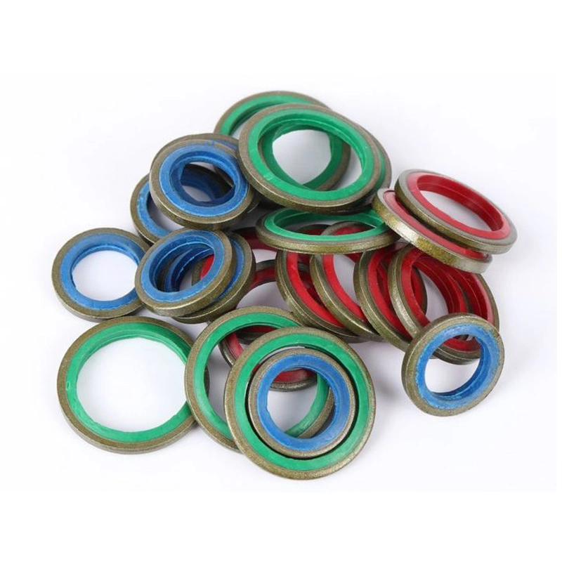 Tự tập trung 304 Stainless Steel Dowty Seal Gasket NBR Goma Bonded Seal Washer 1
