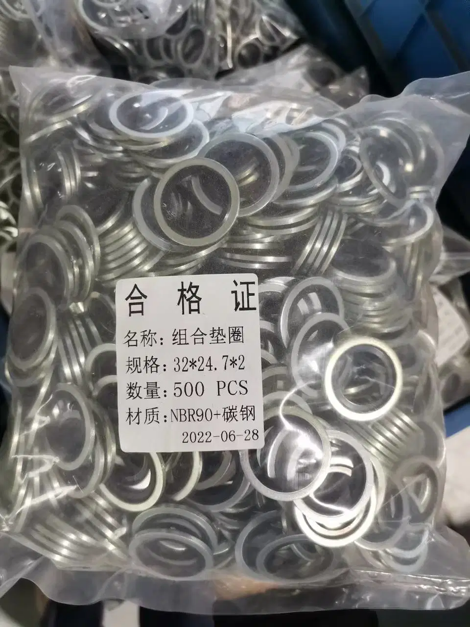 Tự tập trung 304 Stainless Steel Dowty Seal Gasket NBR Goma Bonded Seal Washer 5