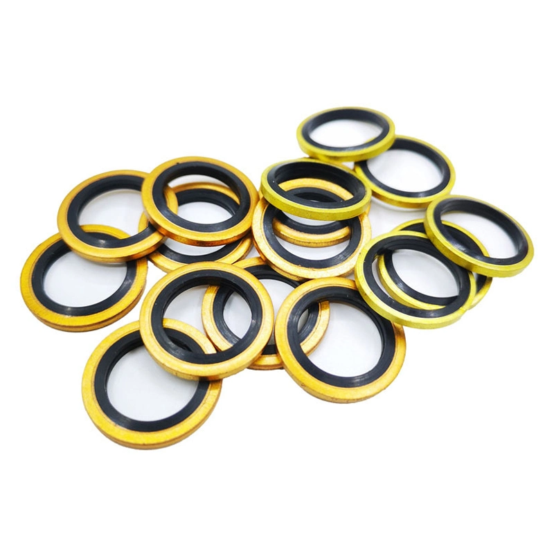 Tự tập trung 304 Stainless Steel Dowty Seal Gasket NBR Goma Bonded Seal Washer 6